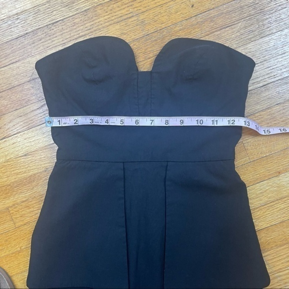 DSA Black Strapless Bodycon Mini Dress with Decorative Zipper Size Small - Picture 13 of 15